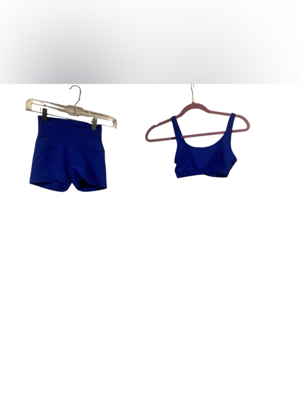 NWT Golden Aritzia shorts & bra set ABLAZE BLUE Size 00/XS